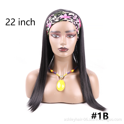 Julianna Straight Body Wave Wholesale Premium Afro Cheap Afro Fluffy Kinky Curl Synthetic Headband Wigs For Black Women